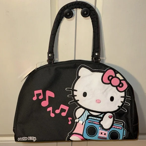 Sanrio HELLO KITTY Boston Bag Bowler Type Shoulder Bag New w/ Tags Y2K Sanrio - Picture 3 of 17